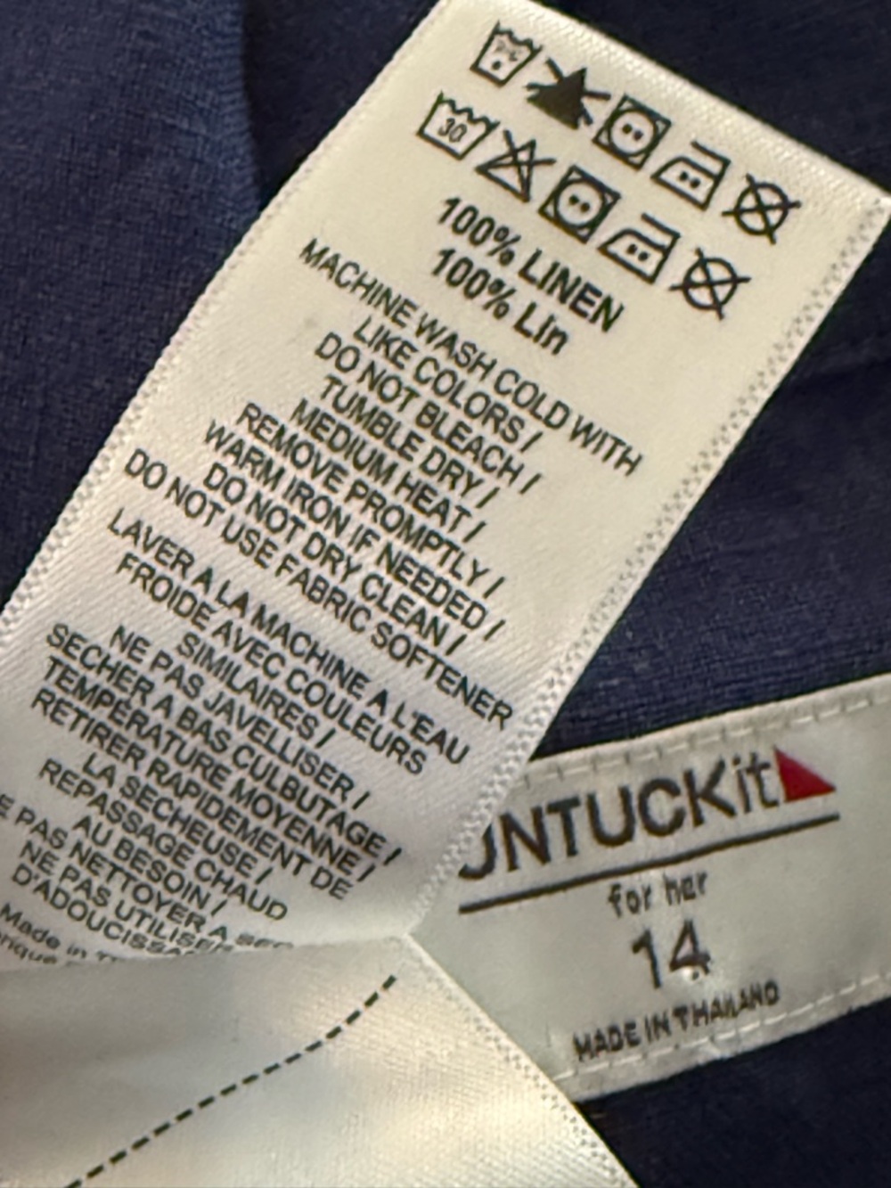 UNTUCKit Linen Shirt Dress 14 - Picture 4 of 4